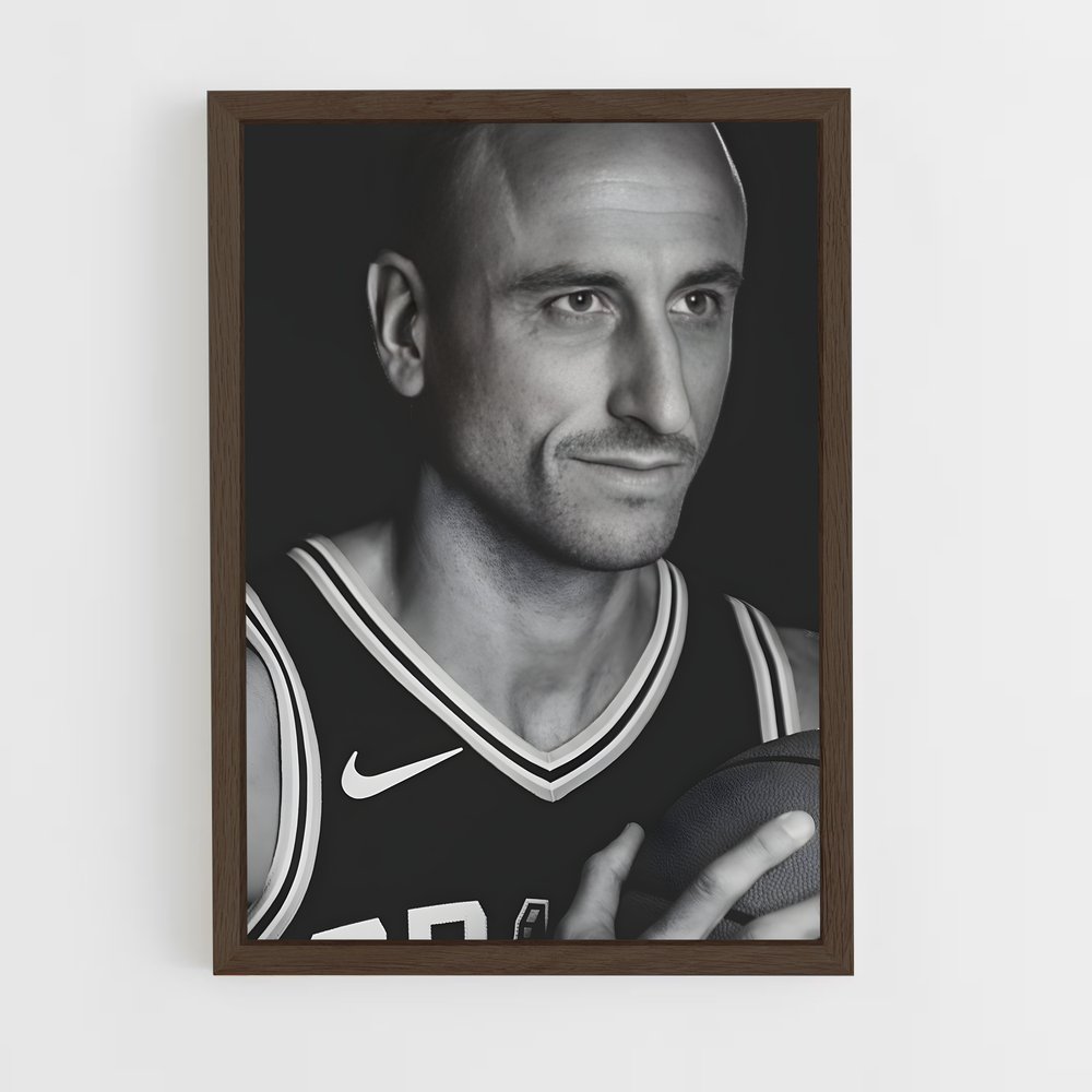ap-manu ginobili-7 cadre Bois foncé