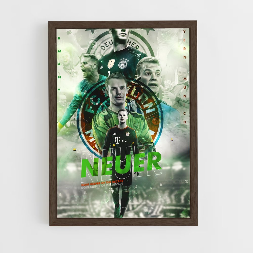 ap-manuel neuer-3 cadre Bois foncé