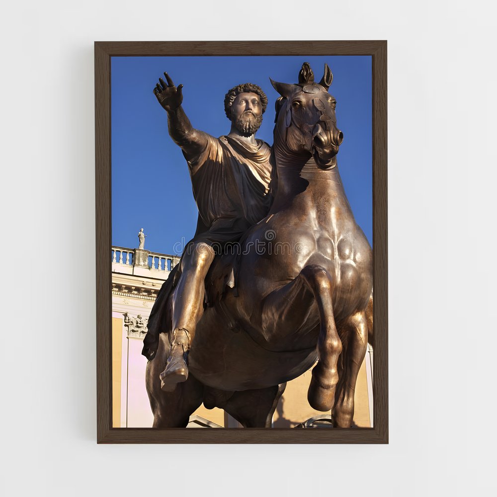 ap-marcus aurelius equestrian-6 cadre Bois foncé