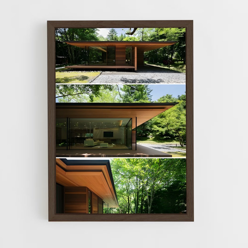 ap-modernist architecture-5 cadre Bois foncé