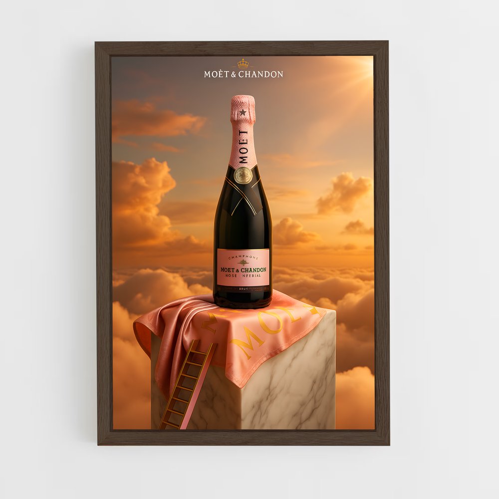 ap-moet chandon-2 cadre Bois foncé