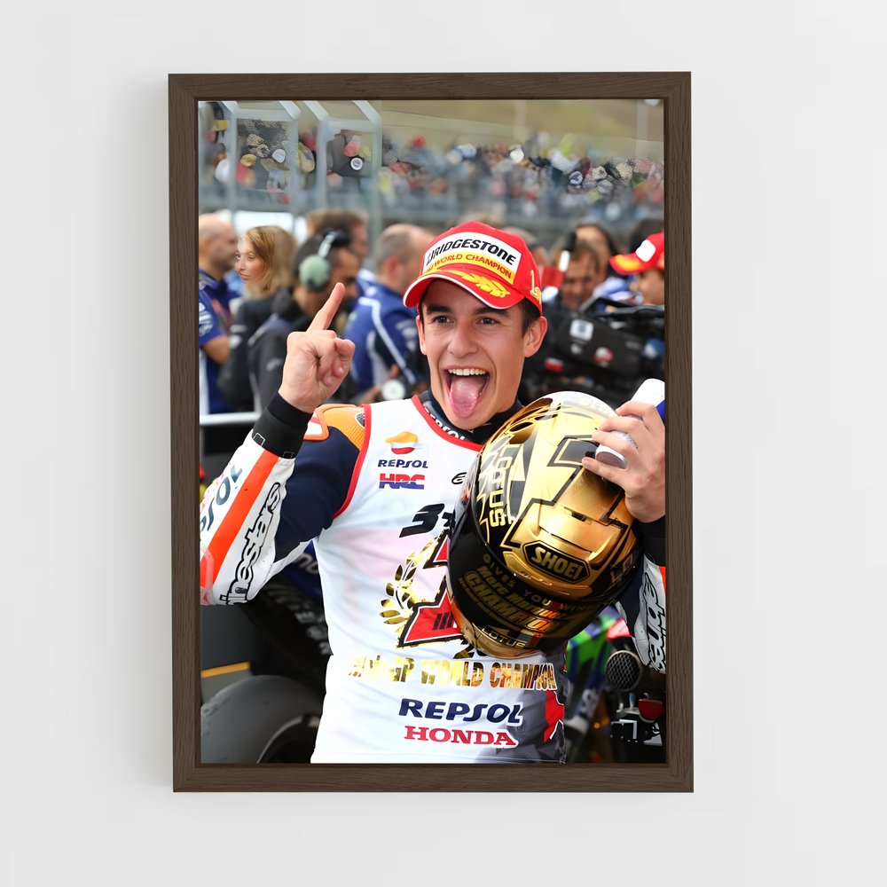 ap-motogp world championship-1 cadre Bois foncé