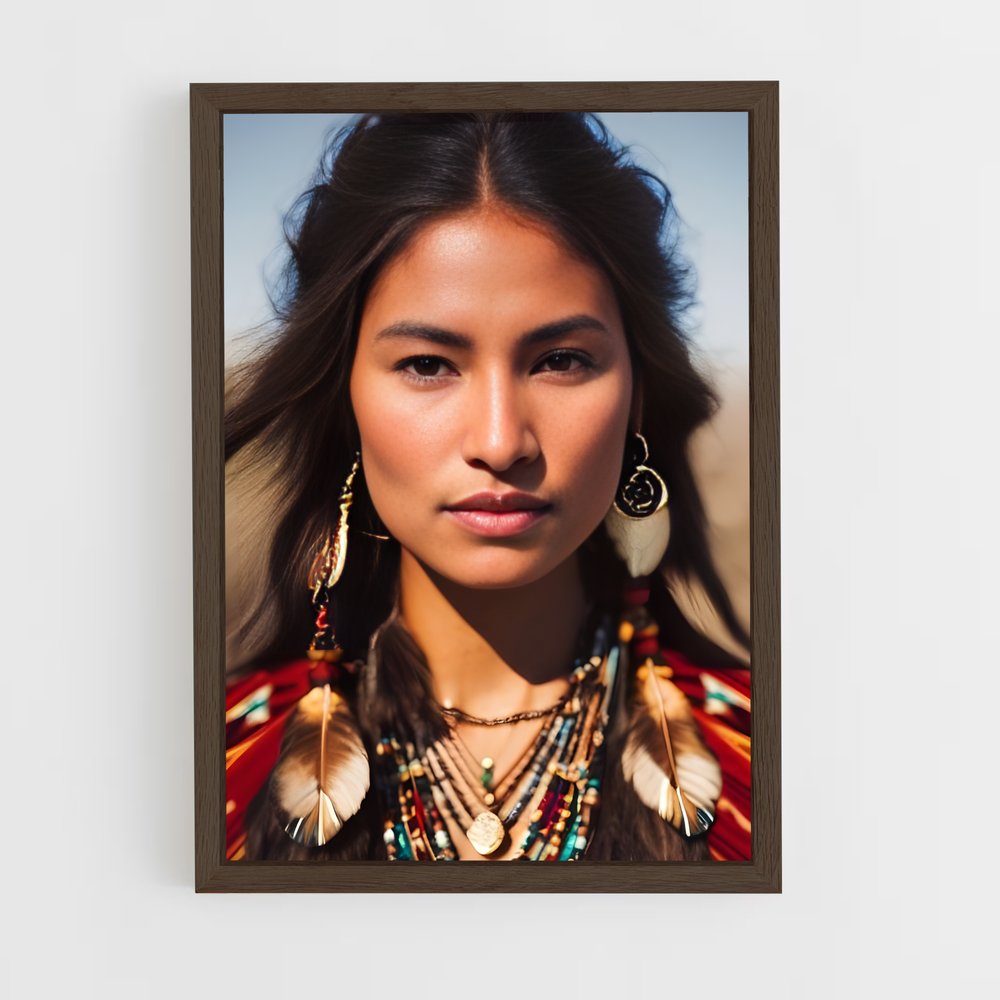 ap-native americans-11 cadre Bois foncé