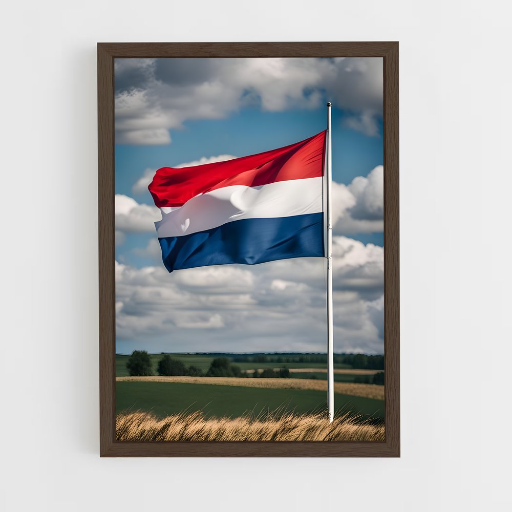 ap-netherlands flag-3 cadre Bois foncé