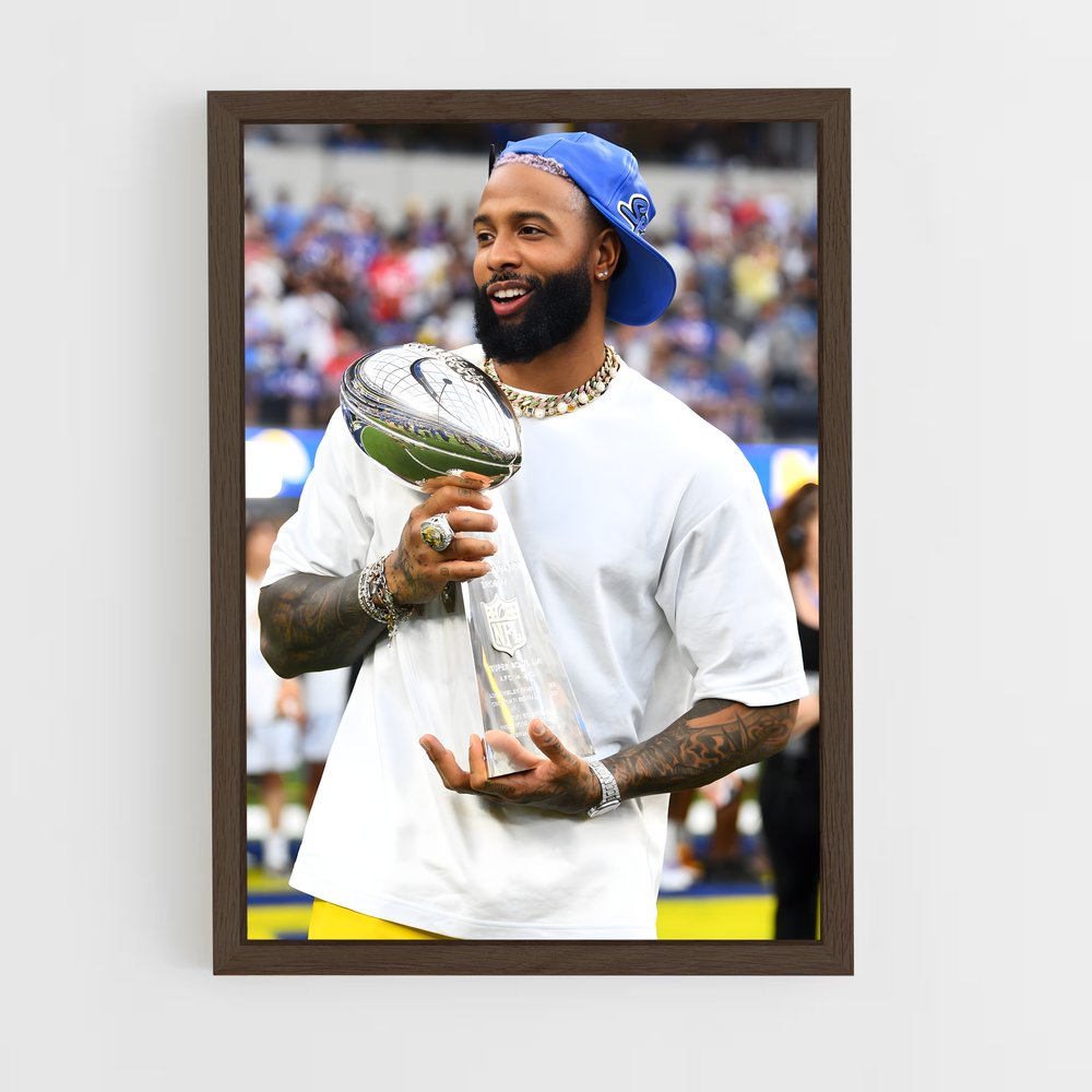 ap-odell beckham jr-5 cadre Bois foncé