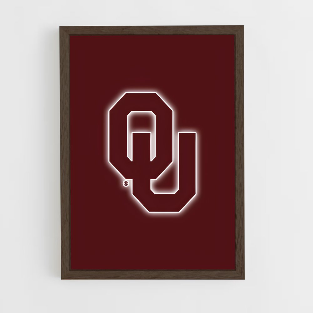 ap-oklahoma sooners-6 cadre Bois foncé