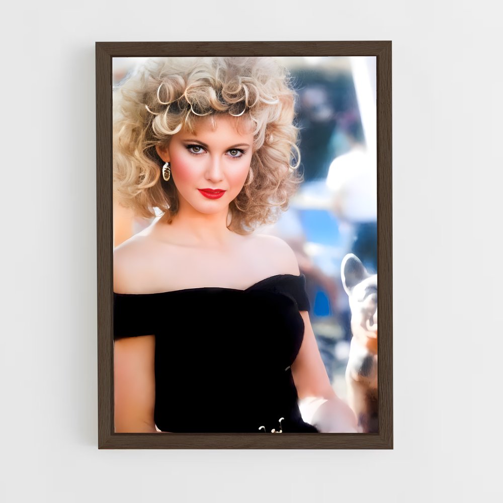 ap-olivia newton-john-3 cadre Bois foncé