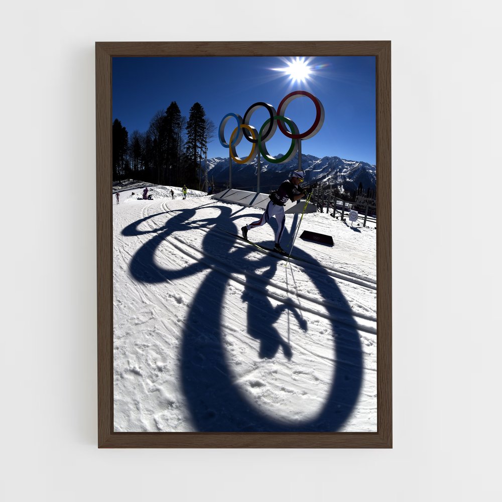 ap-olympics cross country skiing-1 cadre Bois foncé