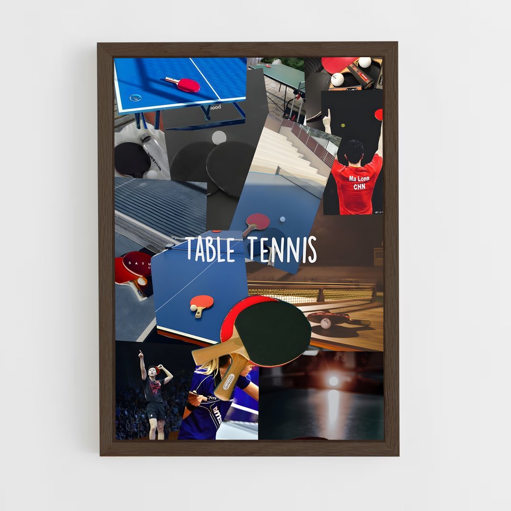 ap-olympics table tennis-5 cadre Bois foncé