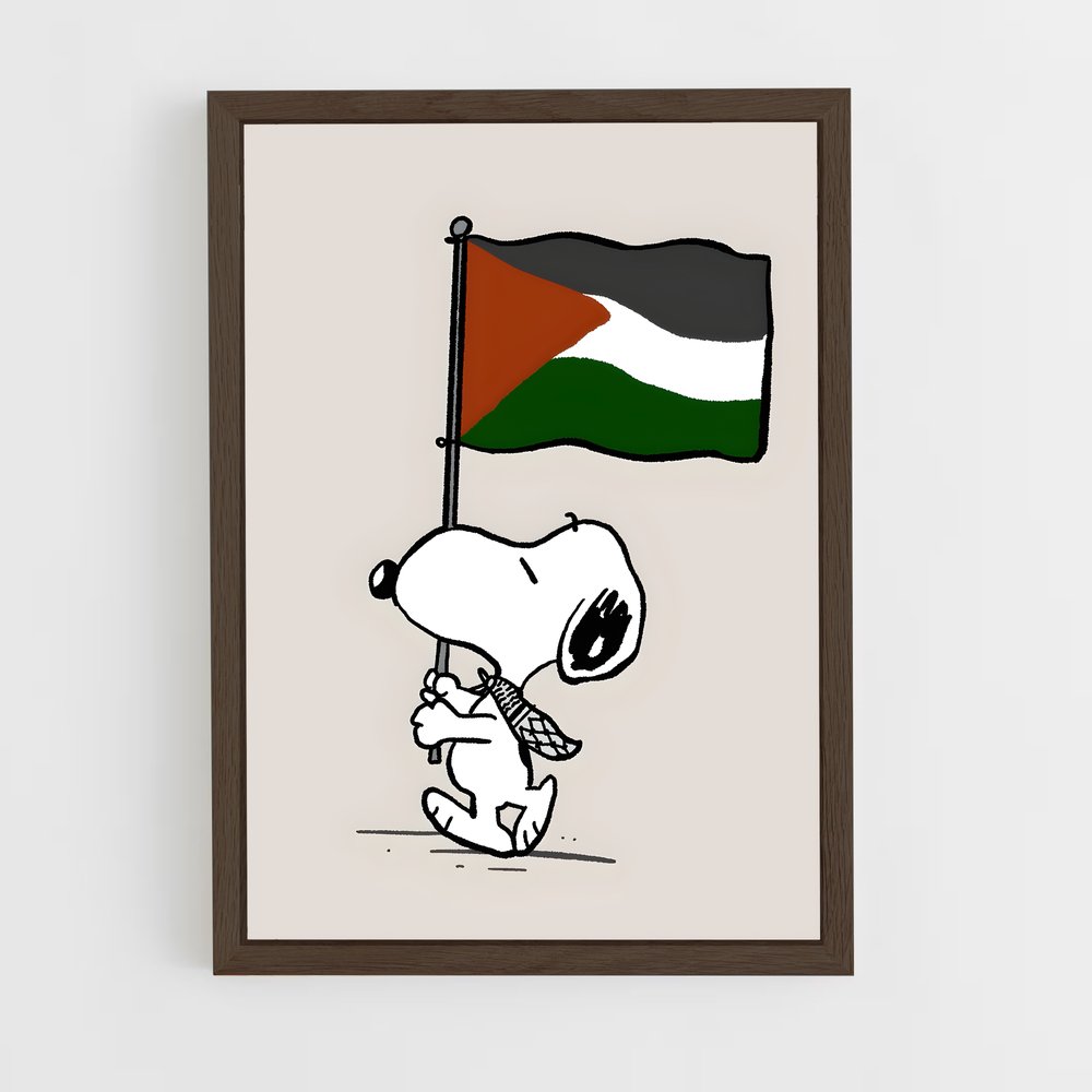 ap-palestine flag-2 cadre Bois foncé