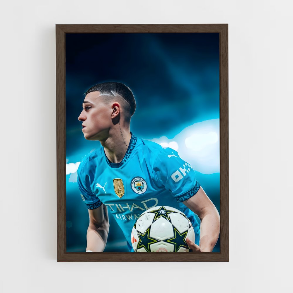ap-phil foden-7 cadre Bois foncé
