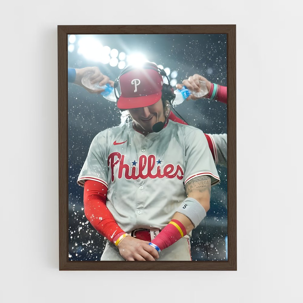 ap-philadelphia phillies-4 cadre Bois foncé
