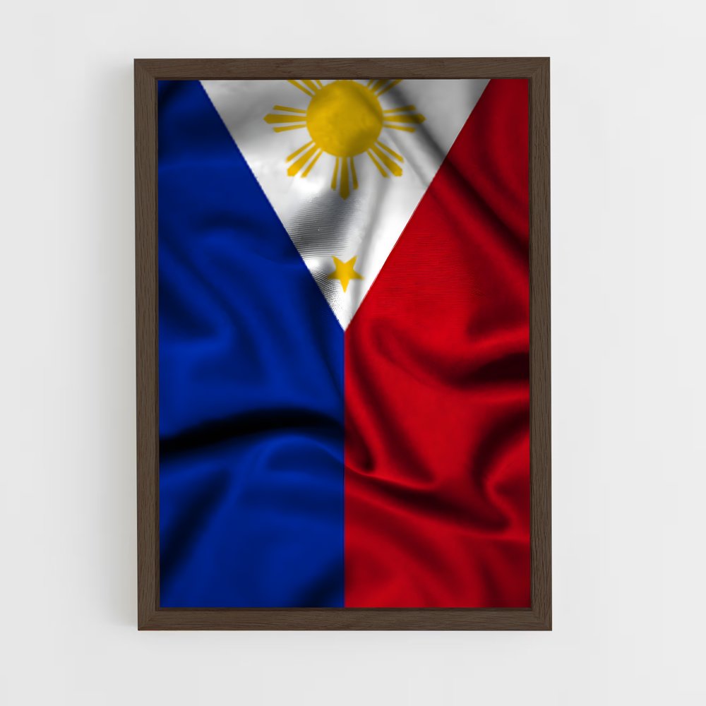 ap-philippines flag-3 cadre Bois foncé