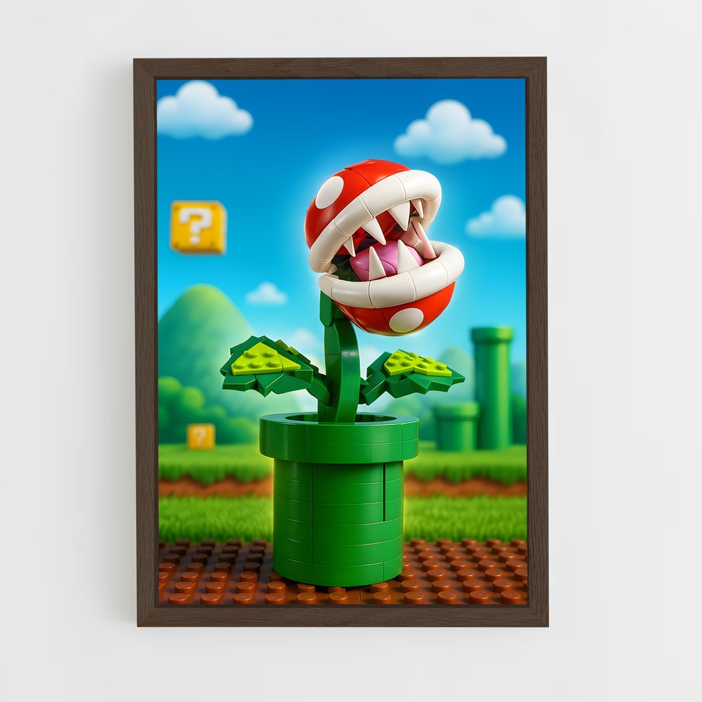 ap-piranha plant-1 cadre Bois foncé