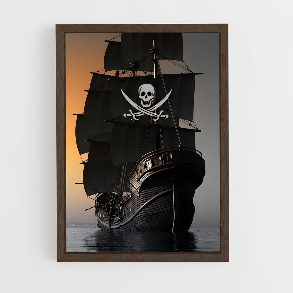 ap-pirate ships-4 cadre Bois foncé