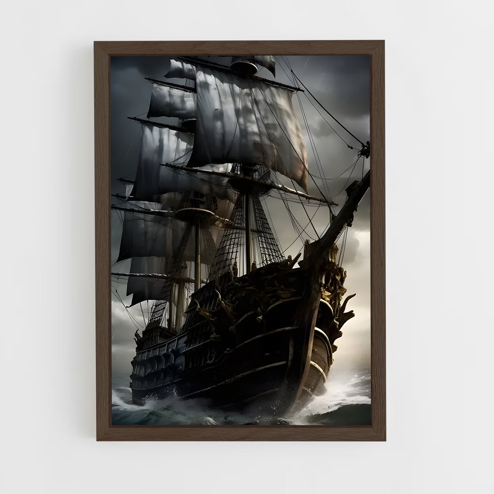 ap-pirate ships-7 cadre Bois foncé