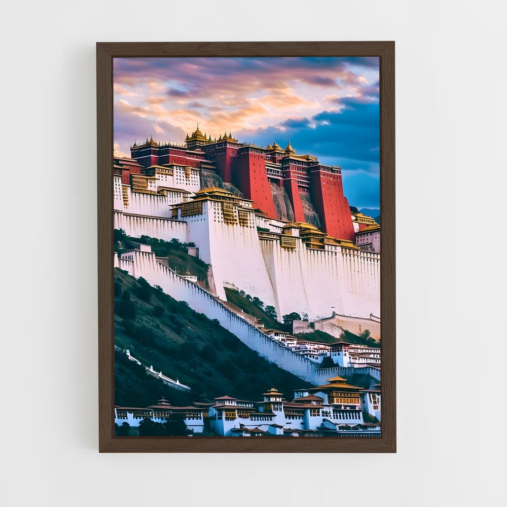 ap-potala palace-4 cadre Bois foncé