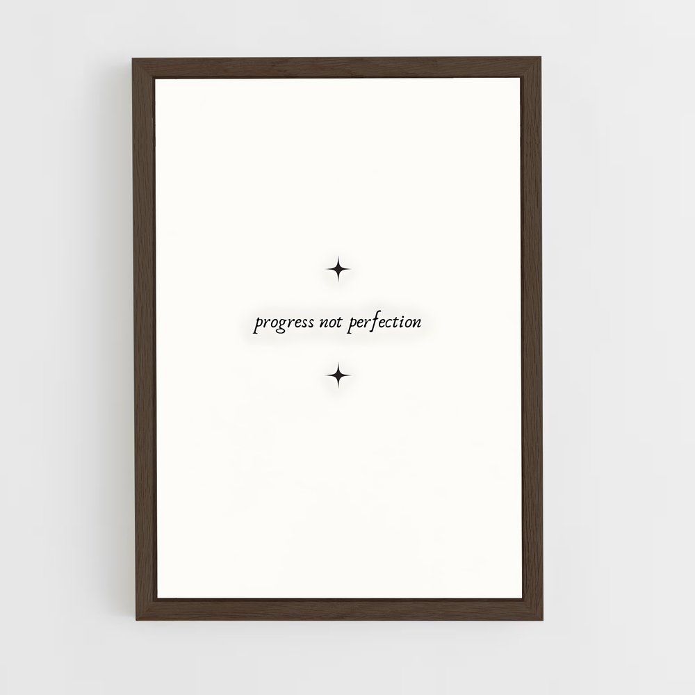 ap-progress not perfection-5 cadre Bois foncé