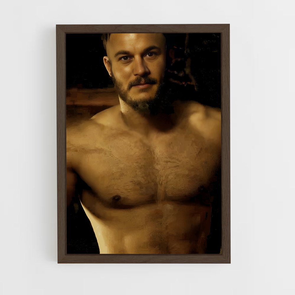 ap-ragnar lothbrok-11 cadre Bois foncé