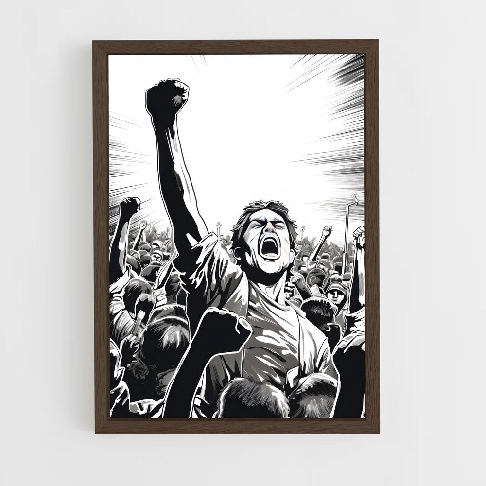 ap-raised fist-1 cadre Bois foncé
