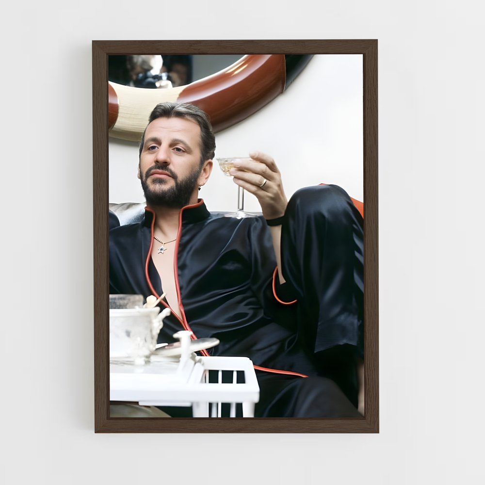 ap-ringo starr-1 cadre Bois foncé