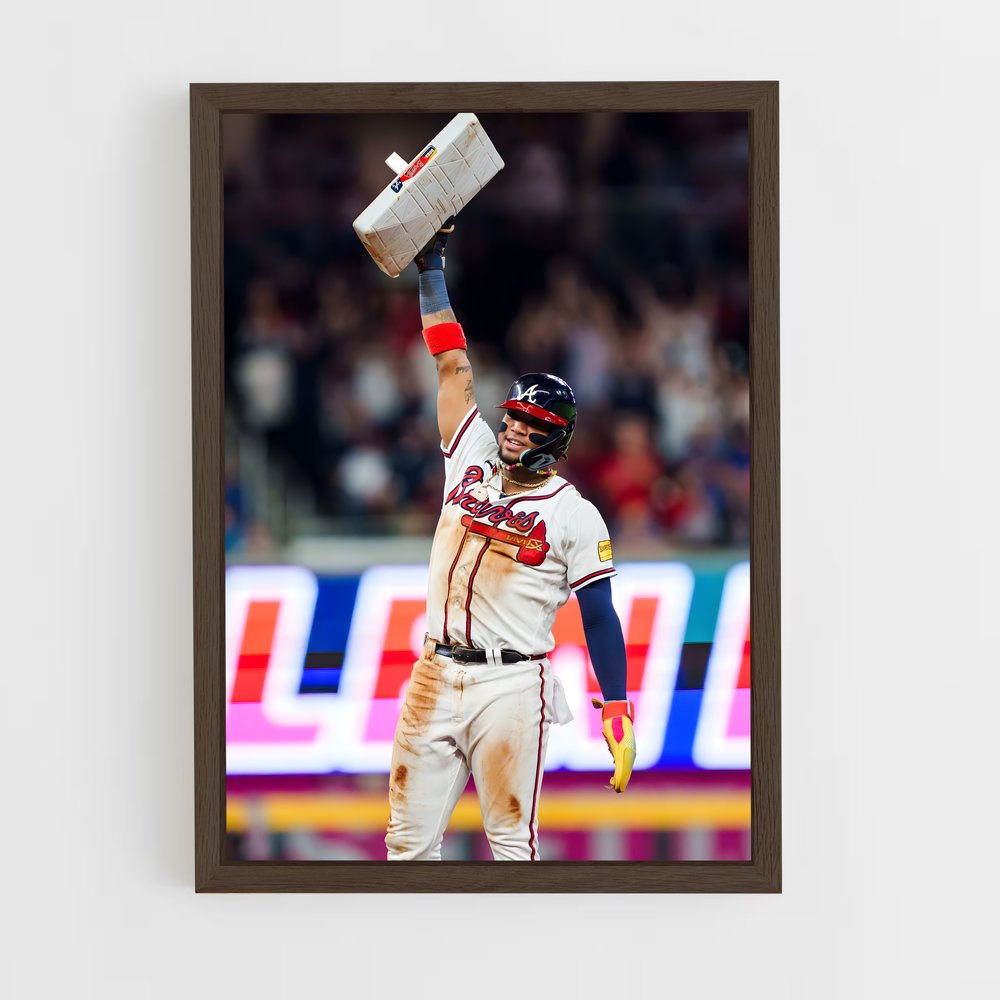 ap-ronald acuna jr-1 cadre Bois foncé