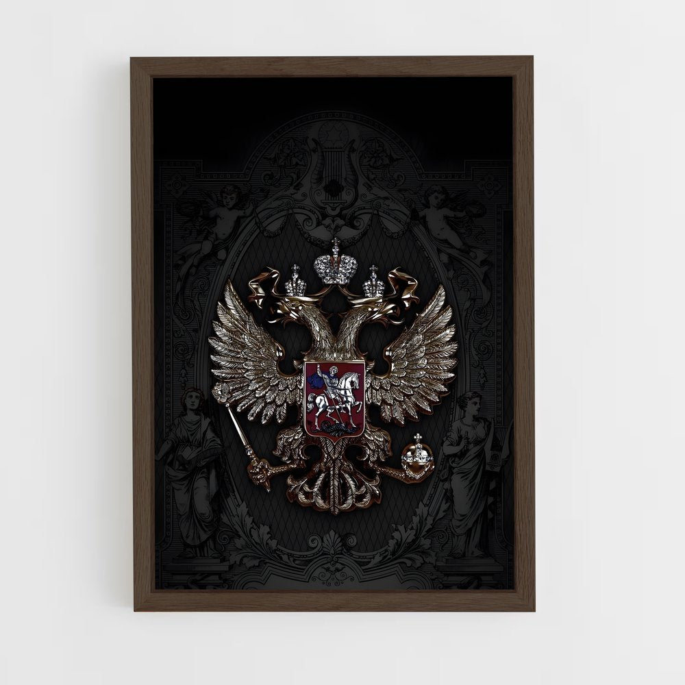 ap-russia flag-6 cadre Bois foncé