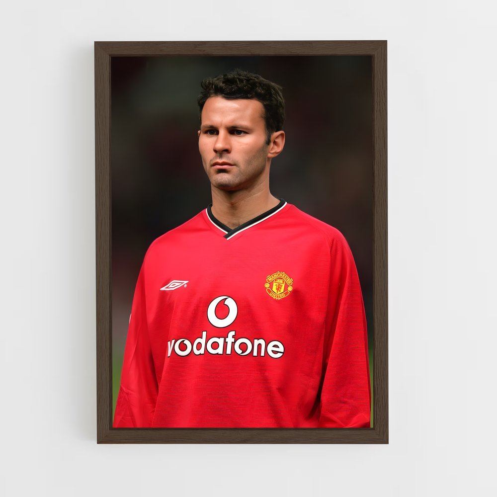 ap-ryan giggs-4 cadre Bois foncé