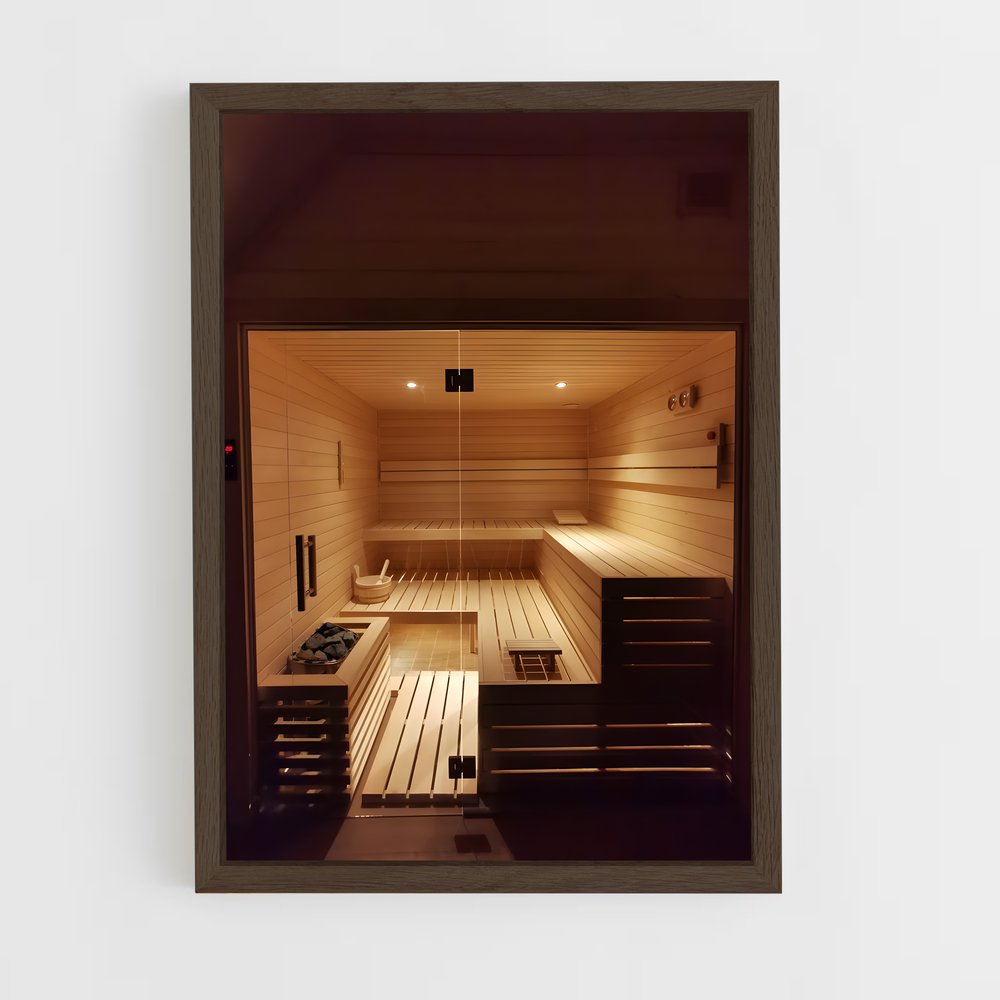 ap-sauna-6 cadre Bois foncé