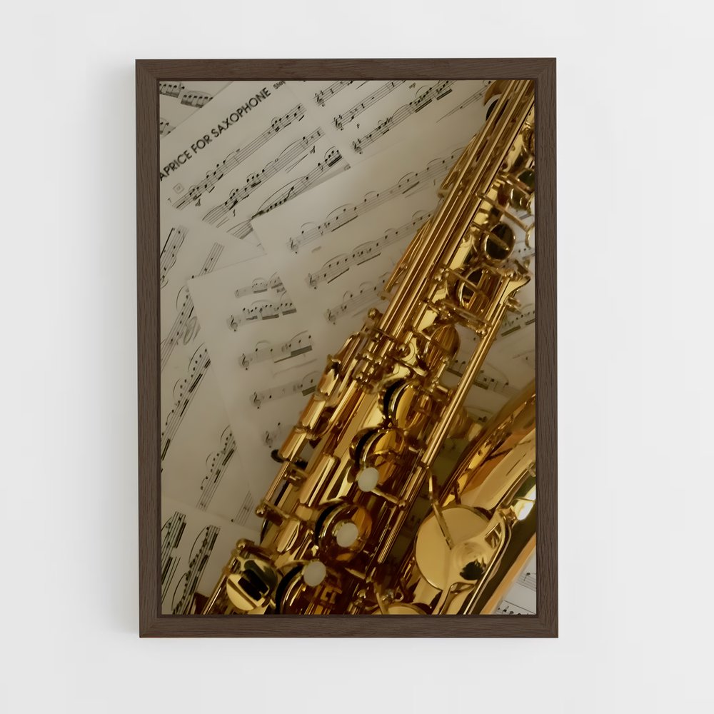 ap-saxophone-3 cadre Bois foncé