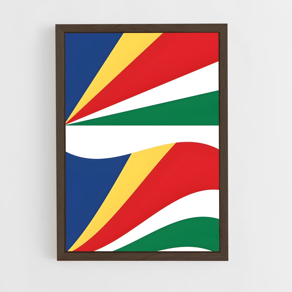 ap-seychelles flag-1 cadre Bois foncé