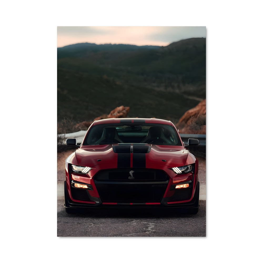 Poster Mustang Rouge