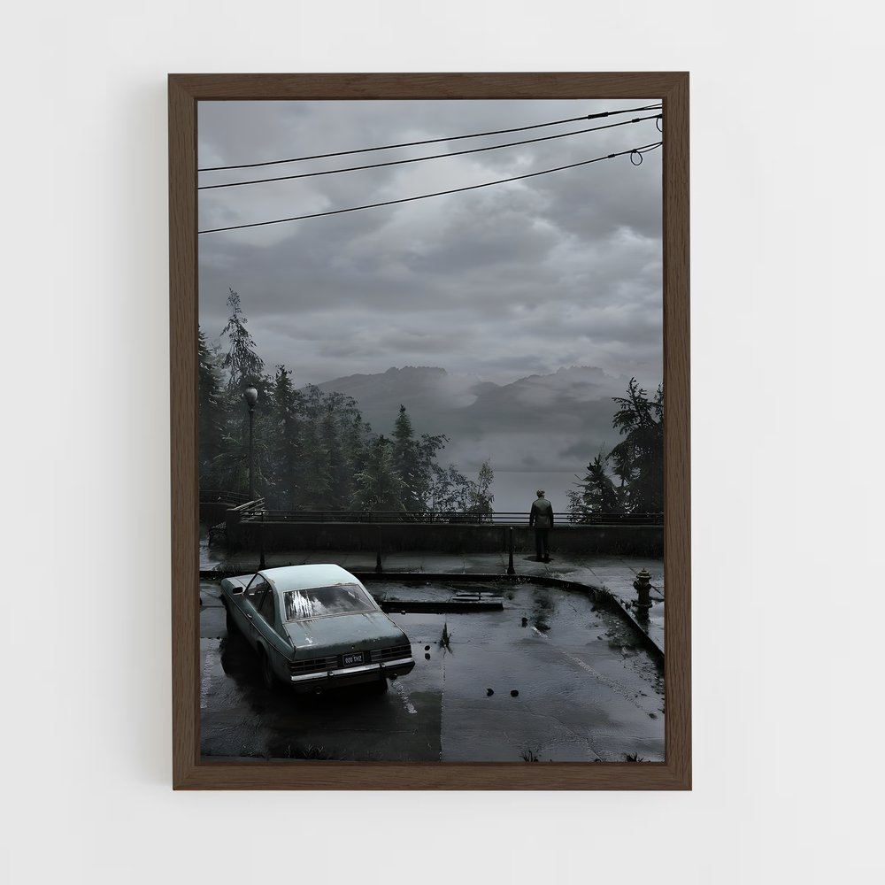 ap-silent hill-12 cadre Bois foncé