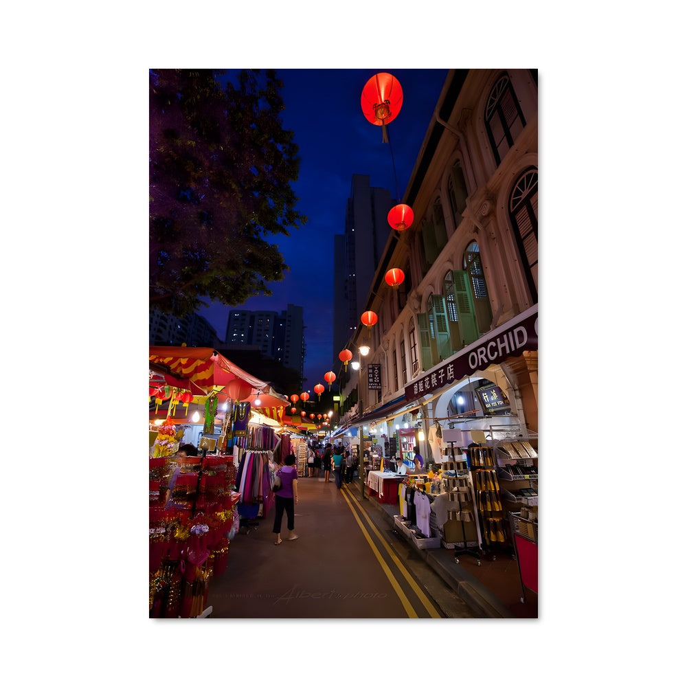 Poster Lanternes de Singapour