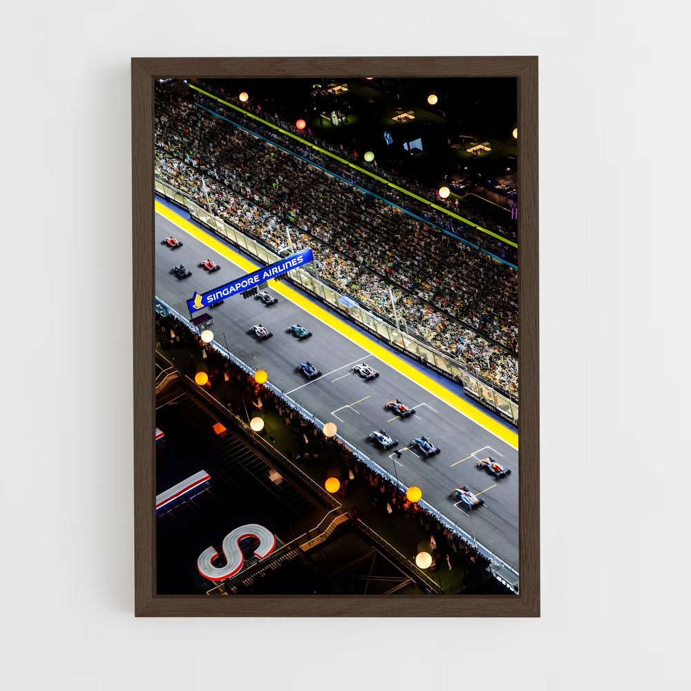 ap-singapore grand prix-4 cadre Bois foncé