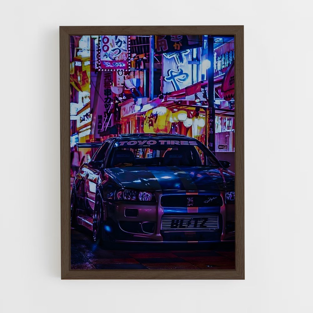 ap-skyline gt-r r34-4 cadre Bois foncé