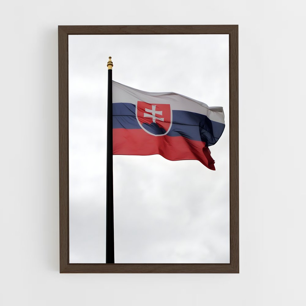 ap-slovakia flag-1 cadre Bois foncé