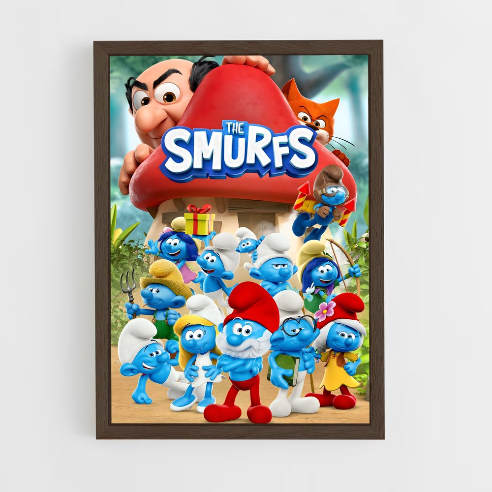 ap-smurfs-3 cadre Bois foncé