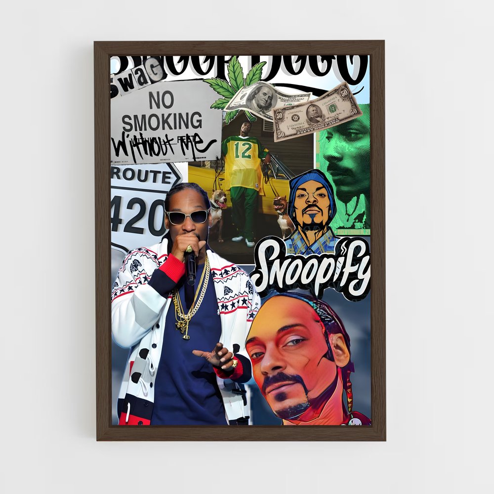 ap-snoop dogg-4 cadre Bois foncé