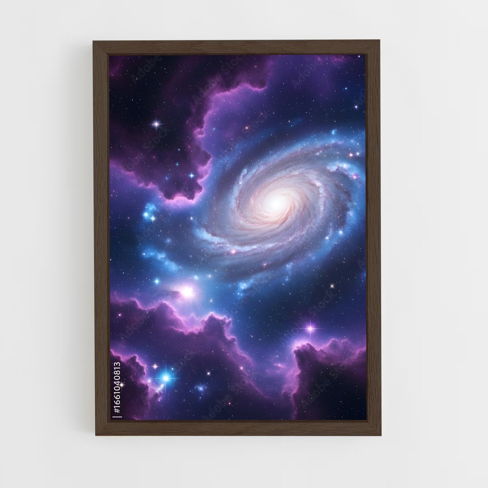 ap-spiral galaxy-11 cadre Bois foncé