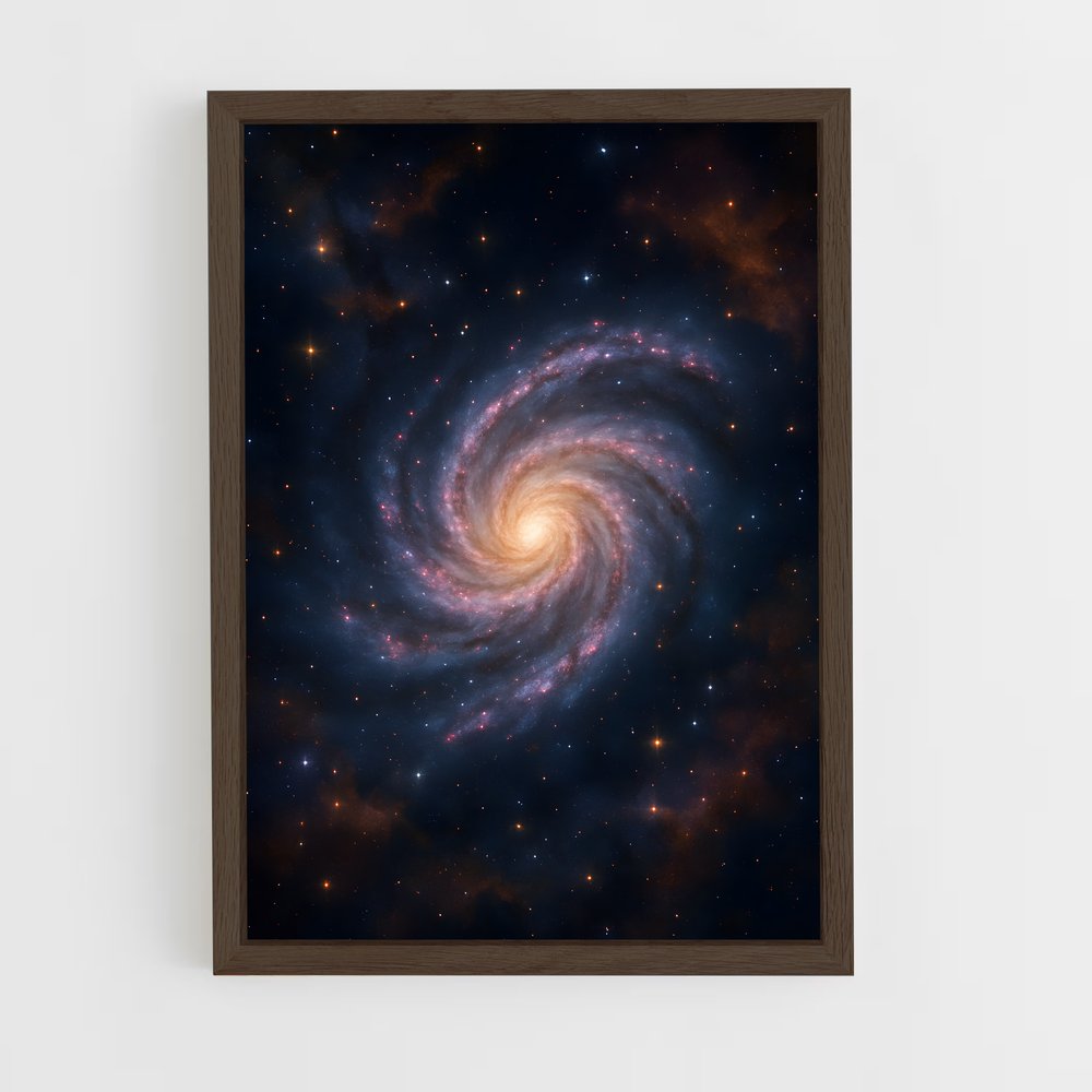 ap-spiral galaxy-4 cadre Bois foncé