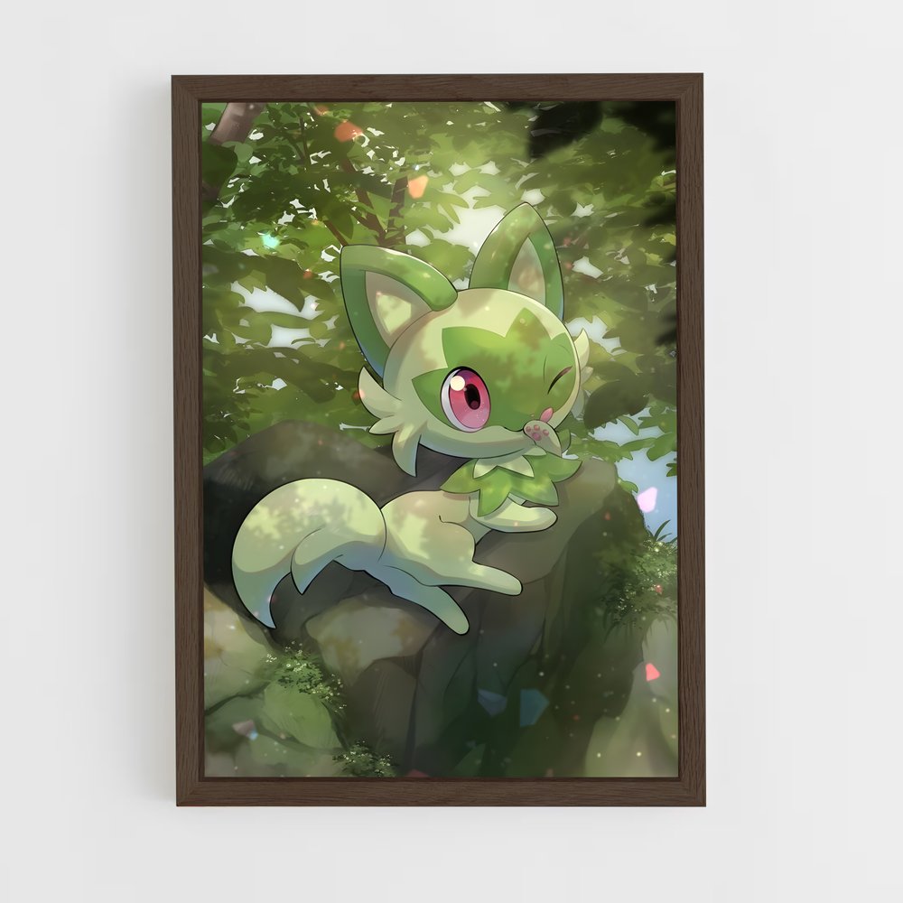 ap-sprigatito-4 cadre Bois foncé