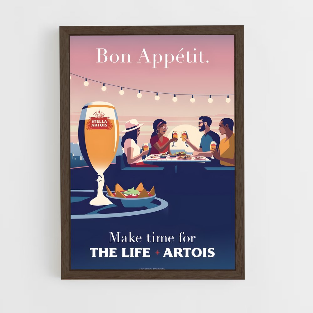 ap-stella artois-5 cadre Bois foncé