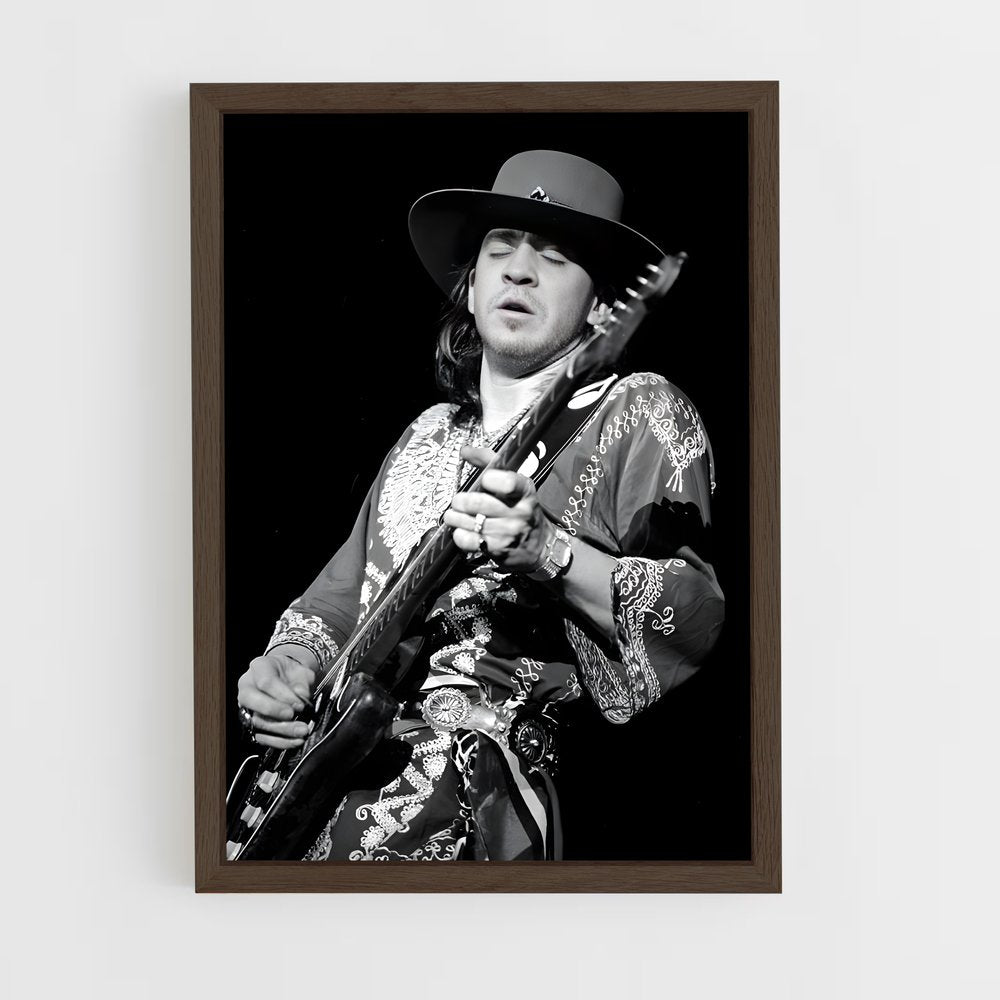 ap-stevie ray vaughan-1 cadre Bois foncé