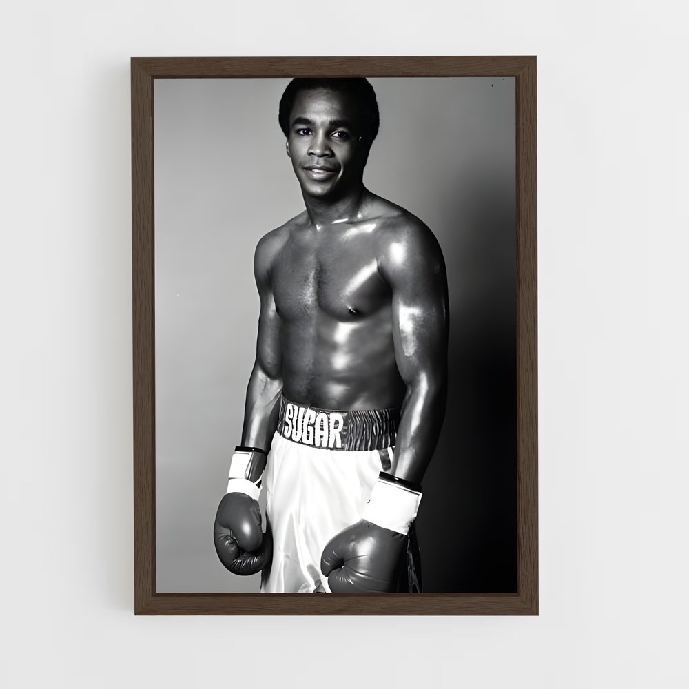 ap-sugar ray leonard-1 cadre Bois foncé
