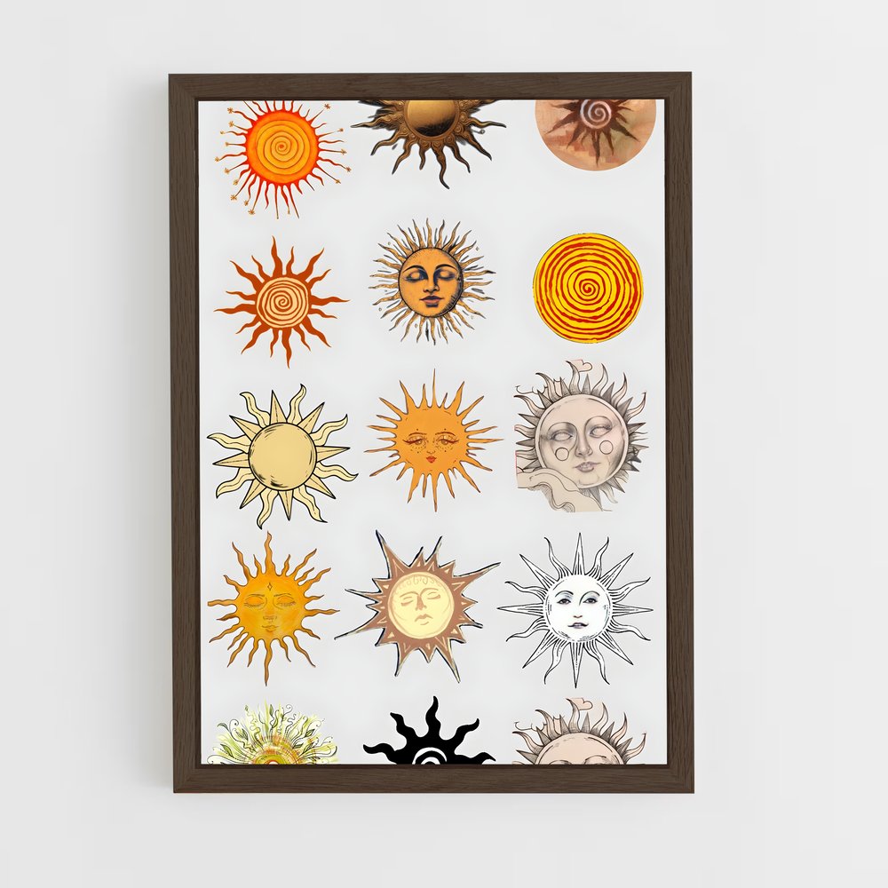 ap-sun symbols-2 cadre Bois foncé