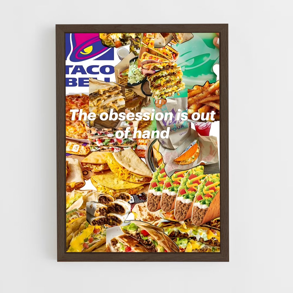 ap-taco bell-4 cadre Bois foncé
