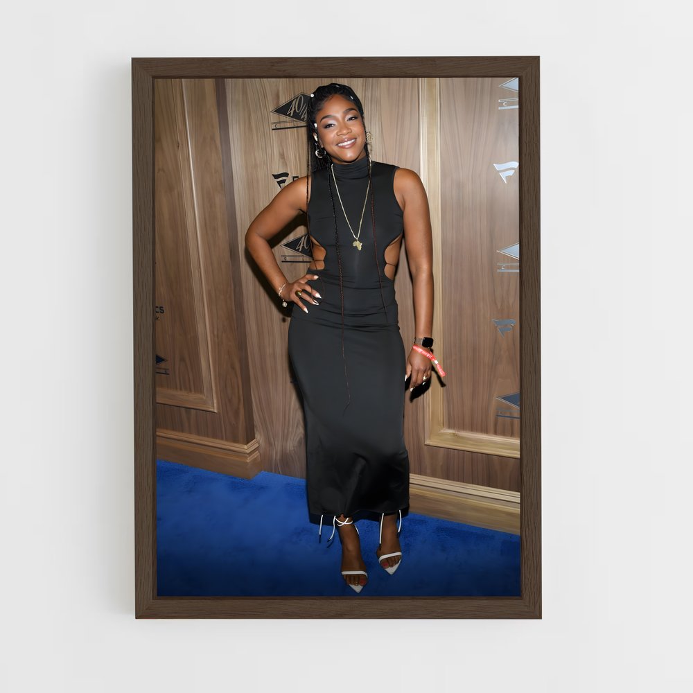 ap-tiffany haddish-12 cadre Bois foncé