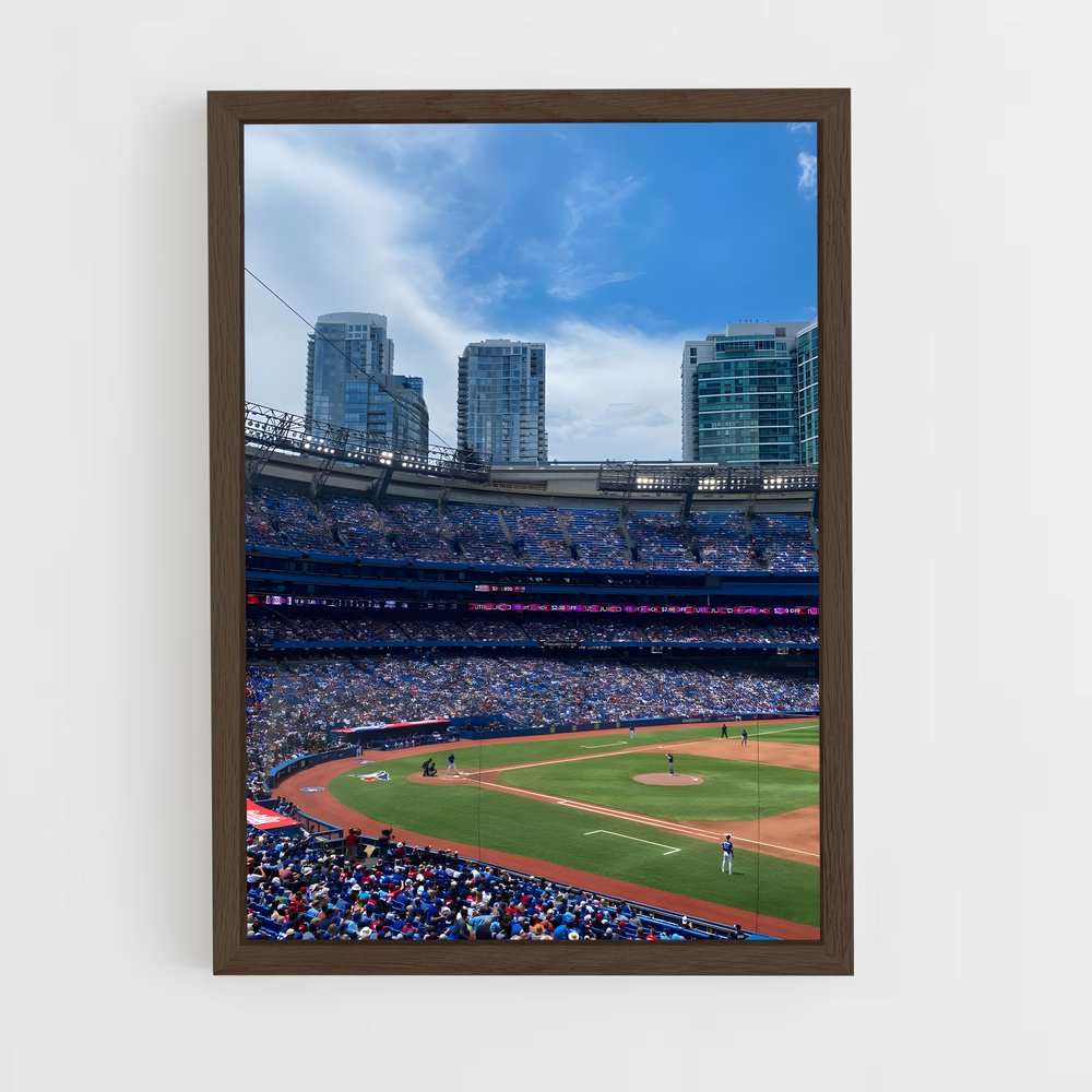 ap-toronto blue jays-10 cadre Bois foncé