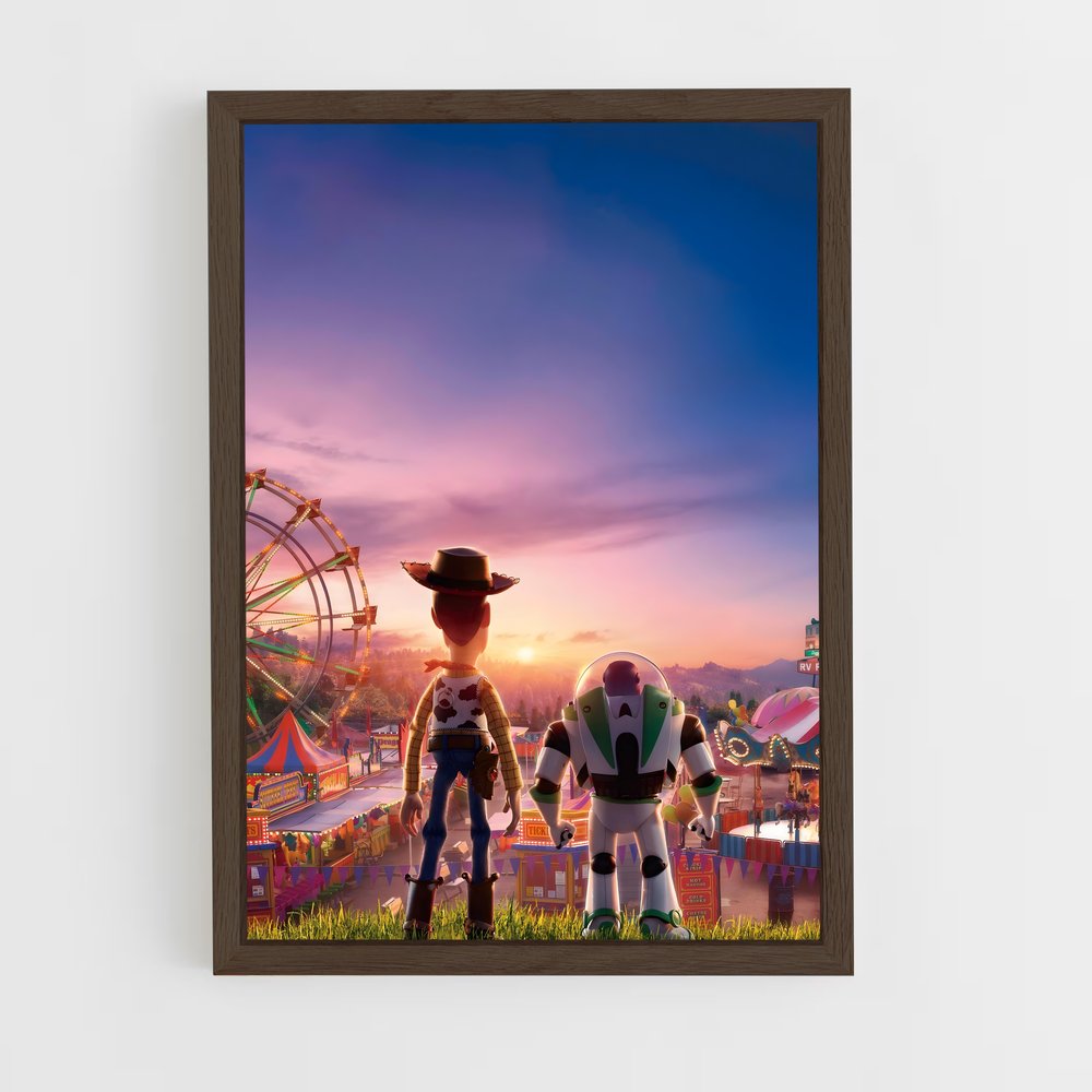 ap-toy story-1 cadre Bois foncé